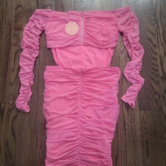 Blanc Hot Pink Dress Size L NWT - Picture 4 of 7